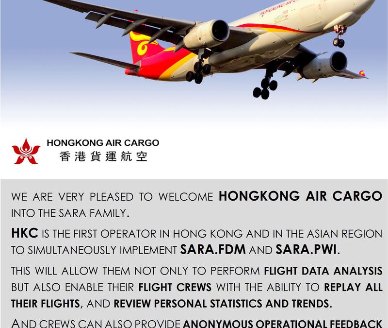 We are very pleased to welcome HONGKONG AIR CARGO into the SARA family.